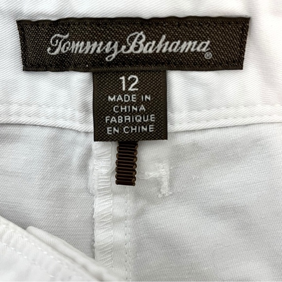 Tommy Bahama White Capri Pants Cotton Spandex Size 12 - Picture 5 of 6
